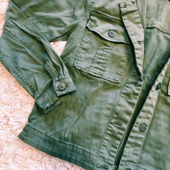 Sanctuary Olive Green Button-Up Cargo Jacket - Picture 4 of 10